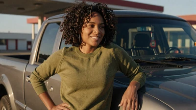 Woman at a rest area - online dating tips for truck drivers