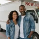 Robert and his wife at a New Jersey truck stop - New York trucker marriage success