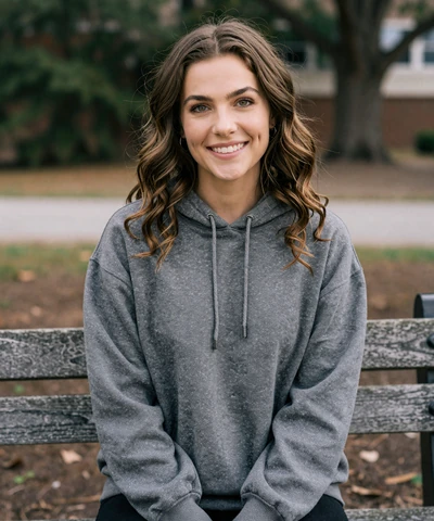 Kayla, 26, in a hoodie at an Atlanta park - CDL dating Atlanta profile photo