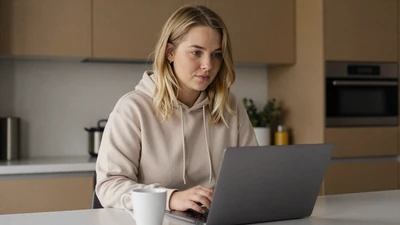 Woman planning at a kitchen counter - balancing trucking schedules and relationships