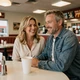 Robert and partner at an Iowa diner - Iowa trucker marriage success