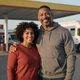Marcus and Alicia at a Georgia truck stop - trucker marriage success story