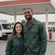 James and his partner at a truck stop - trucker marriage success story