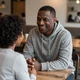 Marcus and his partner at a Chicago cafe - trucker dating success