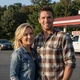 Brian and his partner at a Pennsylvania rest area - trucker engagement success story