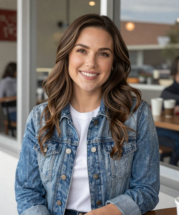Megan, 29, in a denim jacket at a Dallas coffee shop - trucker dating Dallas profile