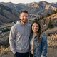 Cody and Brandi at a Wyoming scenic overlook - trucker dating success story