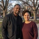 Marcus and his partner at an Ohio park - trucker marriage success story