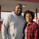 Thomas and his partner at an Illinois rest stop - trucker marriage success